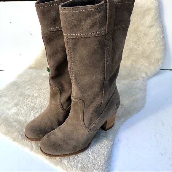 *๐HP ๐ Timberland | Earthkeepers Rudston taupe Suede Heeled Boots Size 8 - Picture 5 of 16